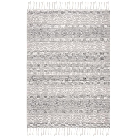 Safavieh 2 ft. 3 in. x 8 ft. Natura Collection Global Rectangle Hand Woven Rug Silver NAT317G-28